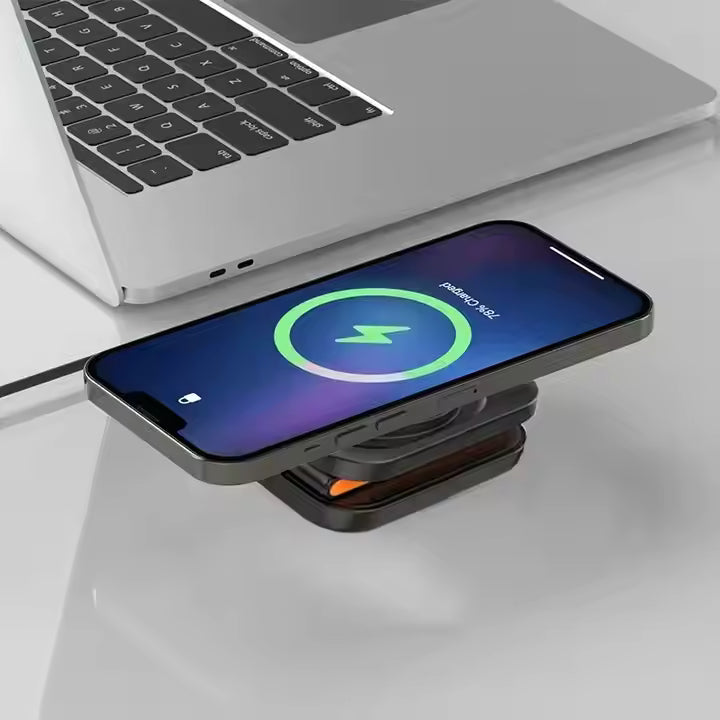 Chargeur sans fil magnétique pliable 3-en-1