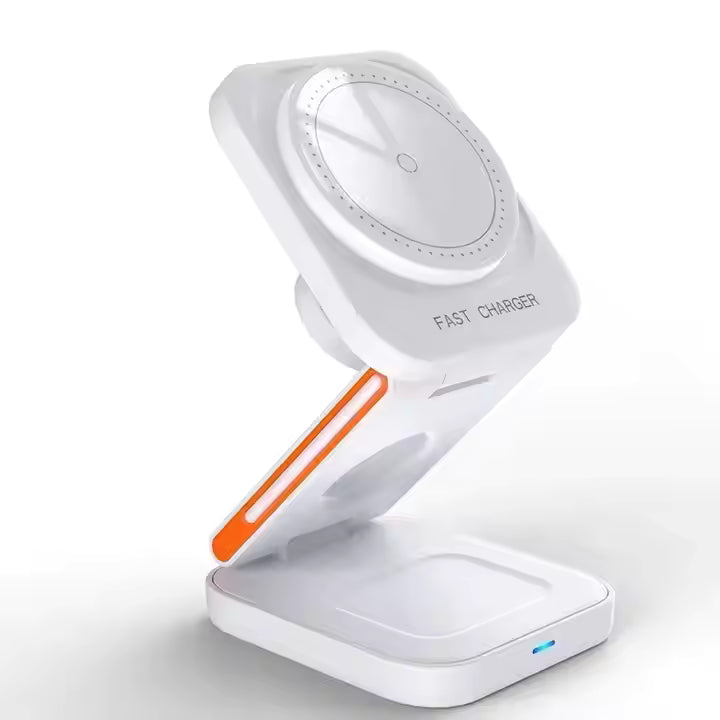 Chargeur sans fil magnétique pliable 3-en-1