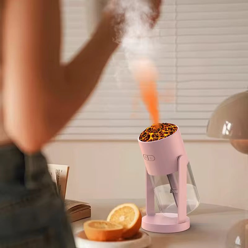 Humidificateur Volcanique à Effet Flamme
